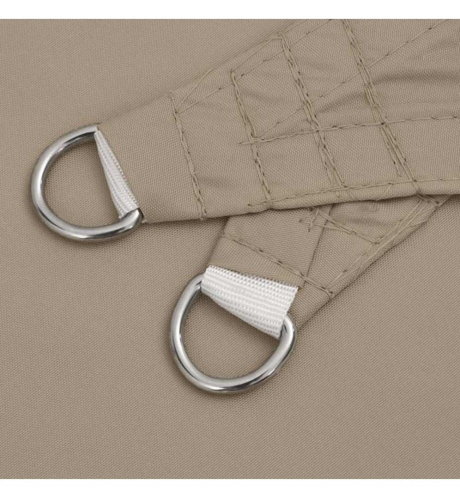 Voile de parasol tissu oxford carré 6x6 m taupe