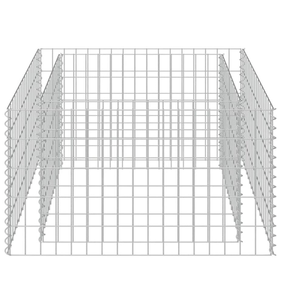 Gabionen-Hochbeet Verzinkter Stahl 90×90×50 cm