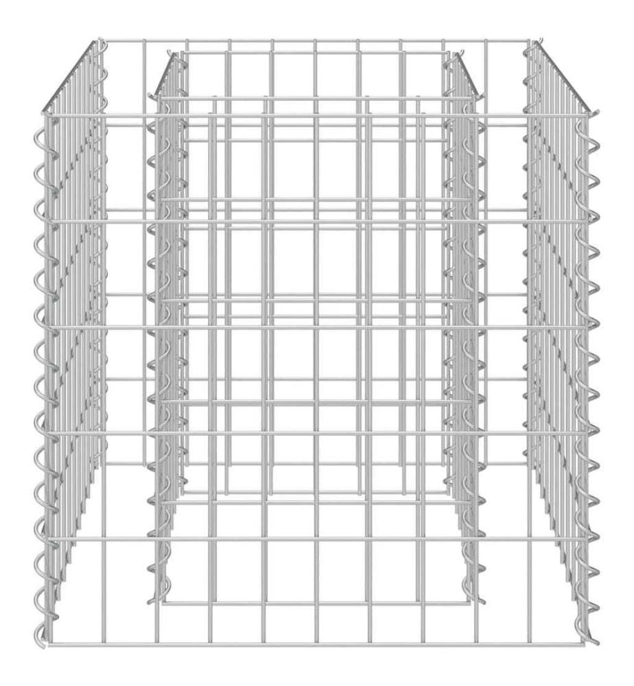 Gabionen-Hochbeet Verzinkter Stahl 50×50×50 cm