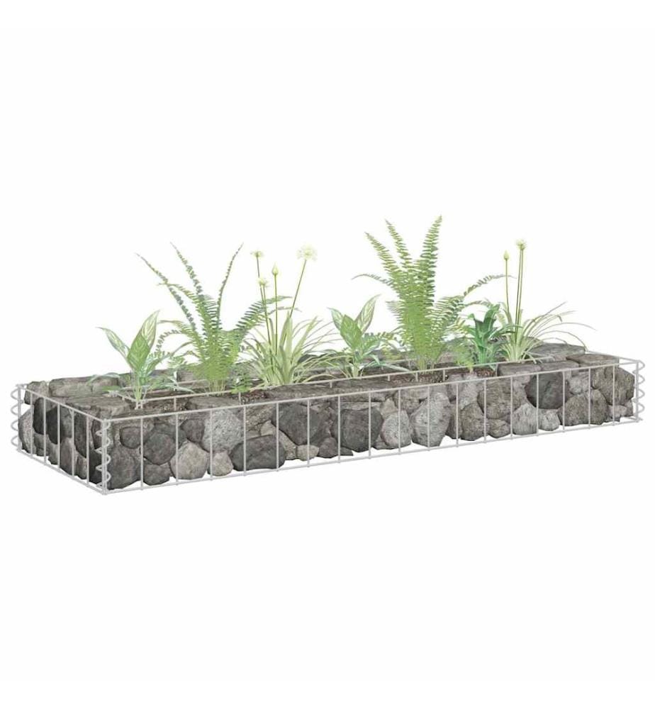 Gabionen-Hochbeet Verzinkter Stahl 90x30x10 cm