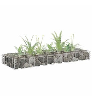 Gabionen-Hochbeet Verzinkter Stahl 90x30x10 cm