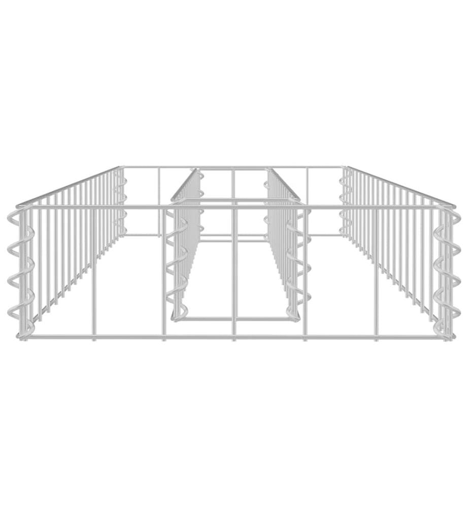 Gabionen-Hochbeet Verzinkter Stahl 90x30x10 cm