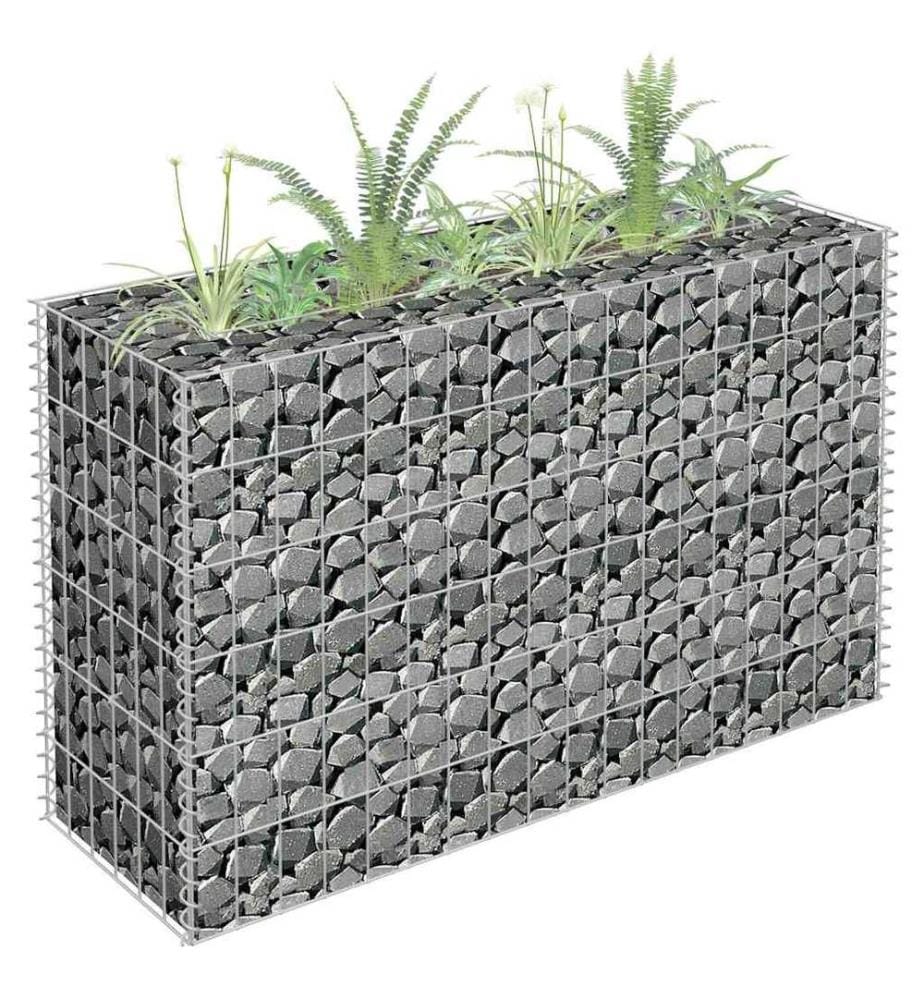 Gabionen-Hochbeet Verzinkter Stahl 90×30×60 cm
