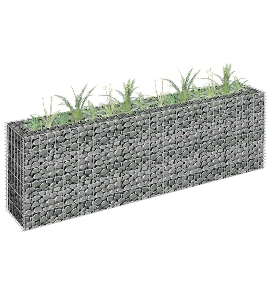 Gabionen-Hochbeet Verzinkter Stahl 180×30×60 cm