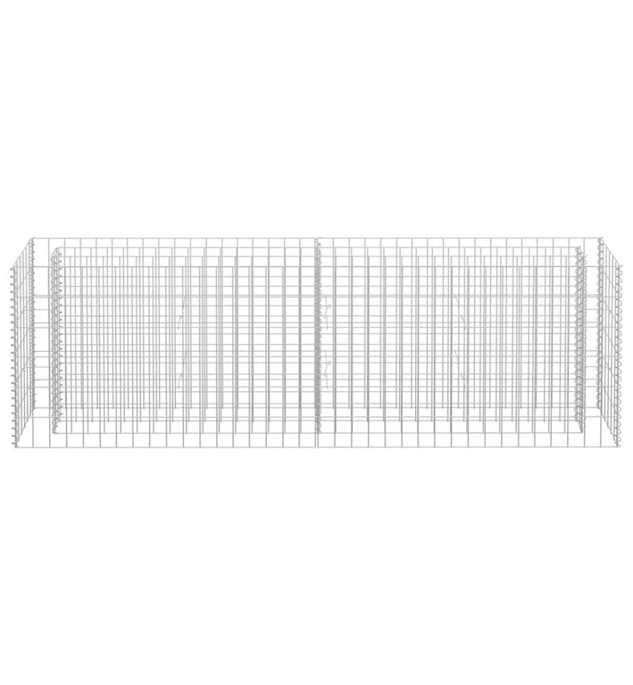 Gabionen-Hochbeet Verzinkter Stahl 180×30×60 cm
