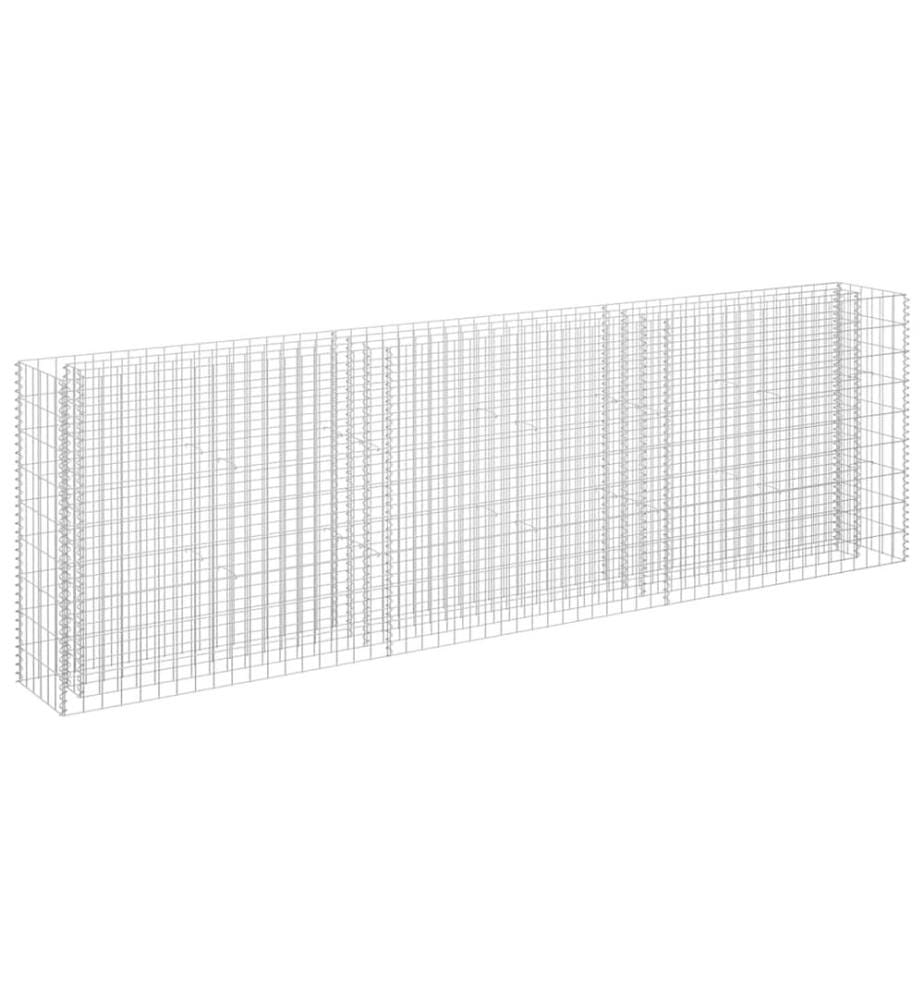 Gabionen-Hochbeet Verzinkter Stahl 270 x 30 x 90 cm
