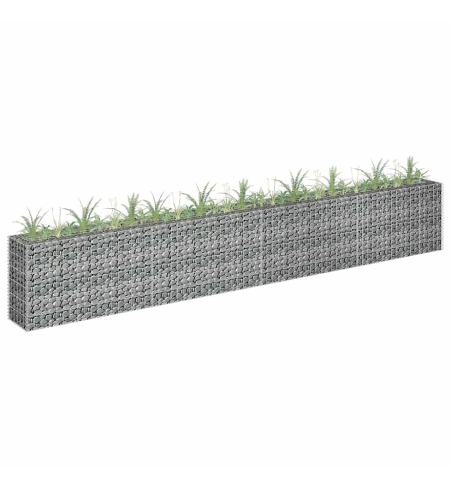 Gabionen-Hochbeet Verzinkter Stahl 360×30×60 cm