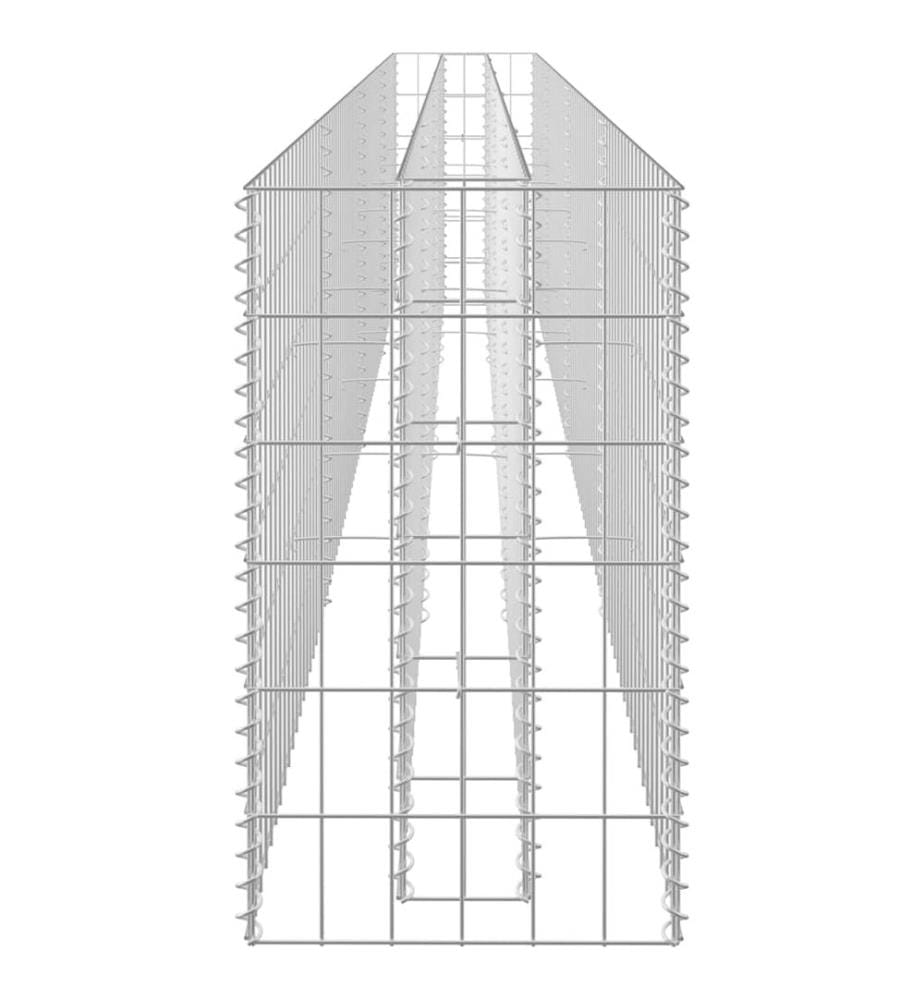 Gabionen-Hochbeet Verzinkter Stahl 360×30×60 cm