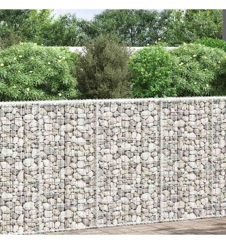 Gabionen-Hochbeet Trapezform Verzinkter Stahl 100x20x100 cm