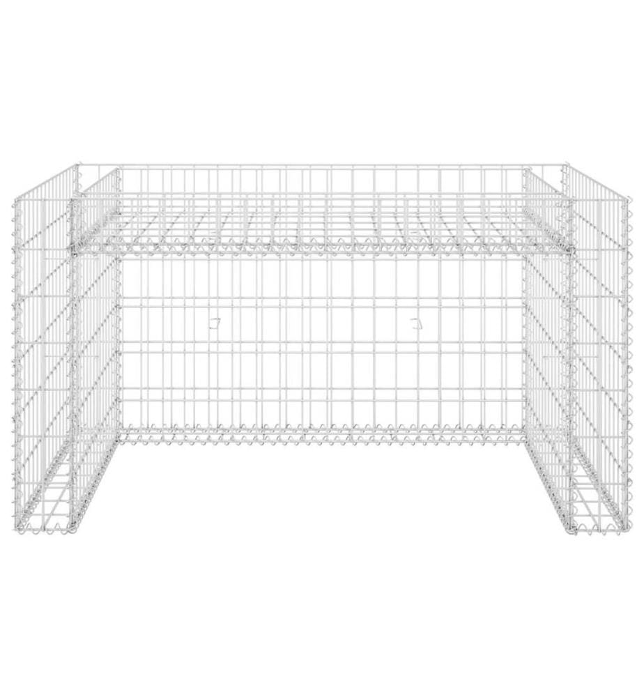 Rasenmäher-Garage mit Hochbeet 110x80x60 cm Stahldraht