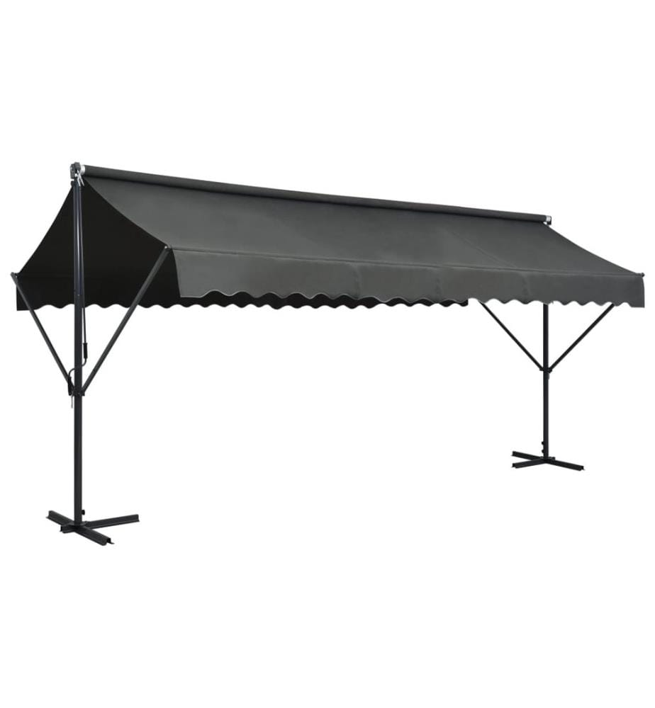 Freistehende Markise 500x300 cm Anthrazit