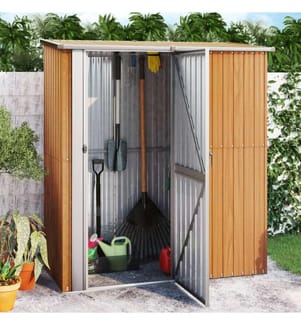 Abri de jardin 180,5 x 97 x 209,5 cm Acier galvanisé Aspect bois