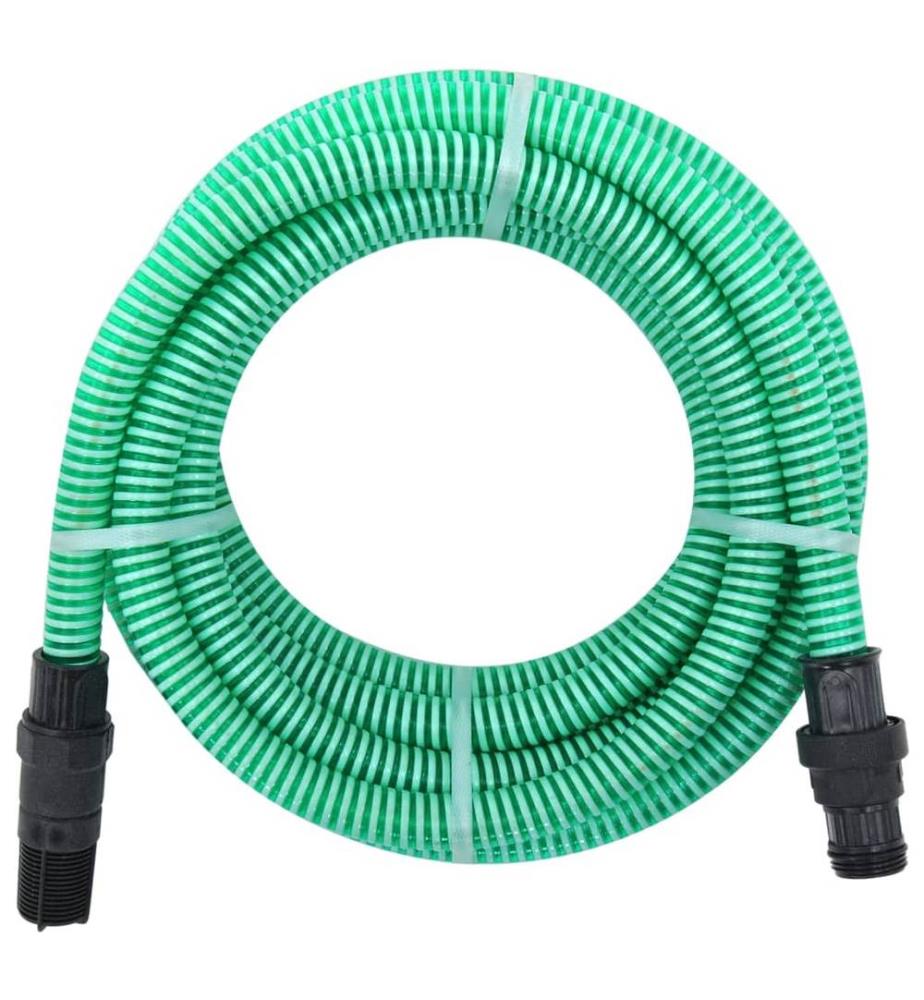 Saugschlauch mit PVC-Anschlüssen Grün 1" 10 m PVC
