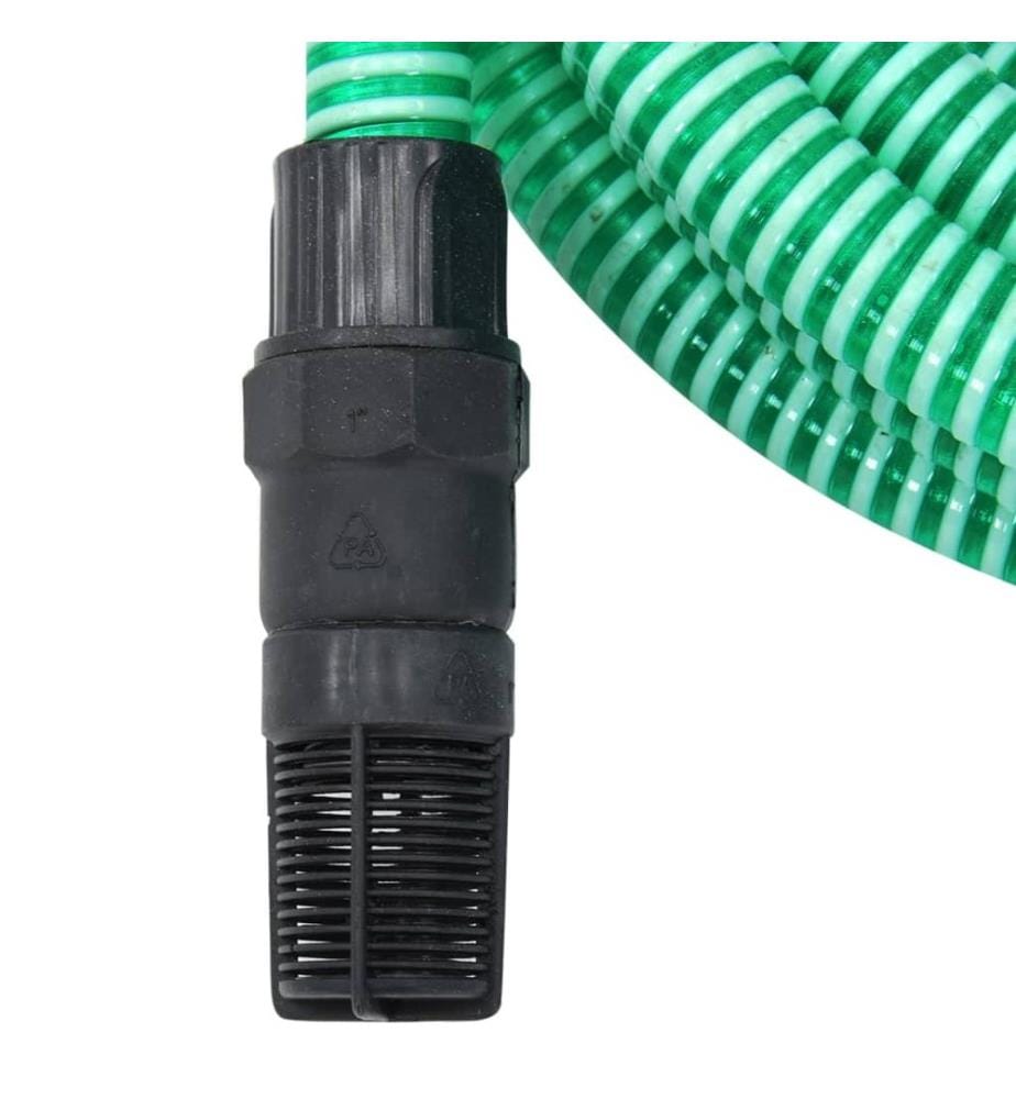 Saugschlauch mit PVC-Anschlüssen Grün 1" 10 m PVC