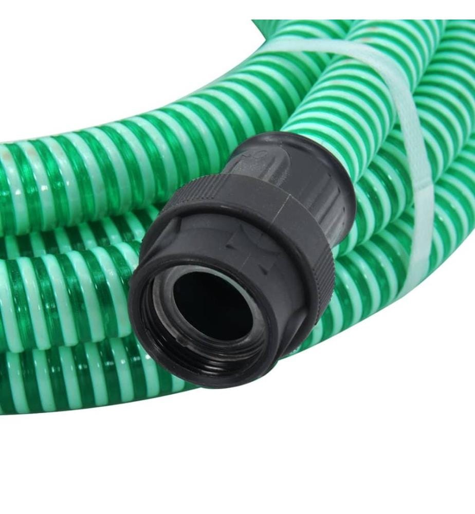 Saugschlauch mit PVC-Anschlüssen Grün 1" 10 m PVC
