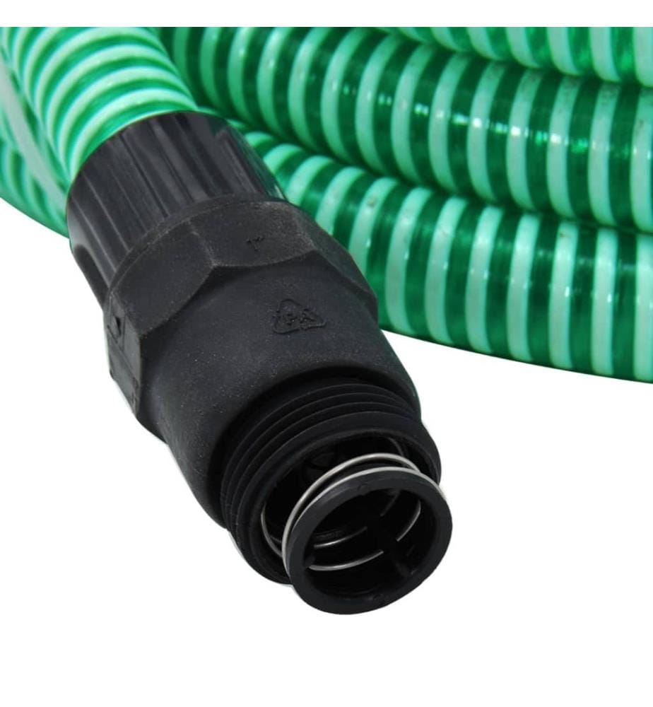 Saugschlauch mit PVC-Anschlüssen Grün 1" 10 m PVC