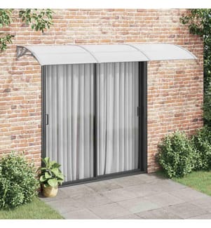 Türvordach Grau 300x100 cm Polycarbonat