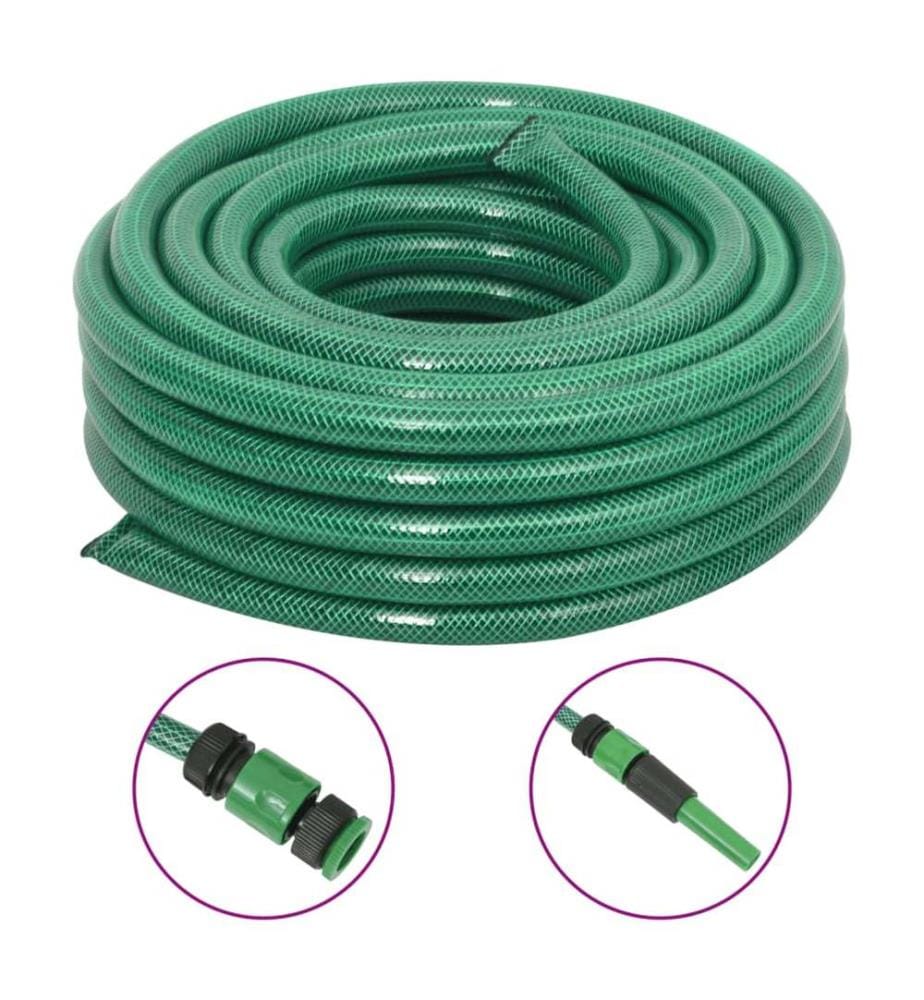 Gartenschlauch mit Kupplung-Set Grün 0,75" 10 m PVC