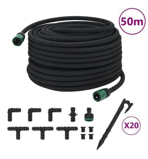 Tropfschlauch Schwarz 0,6" 50 m Gummi