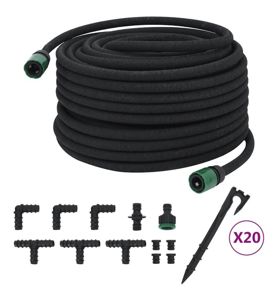 Tropfschlauch Schwarz 0,6" 50 m Gummi
