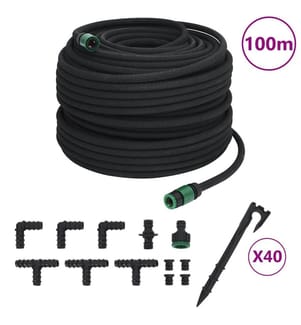 Tropfschlauch Schwarz 0,6" 100 m Gummi