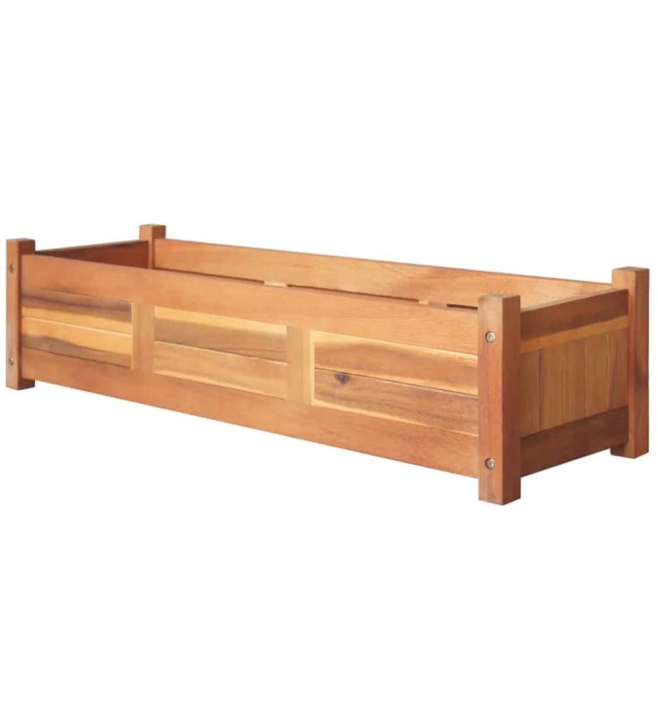 Garten-Hochbeete 2 Stk. Akazienholz 100x30x25 cm