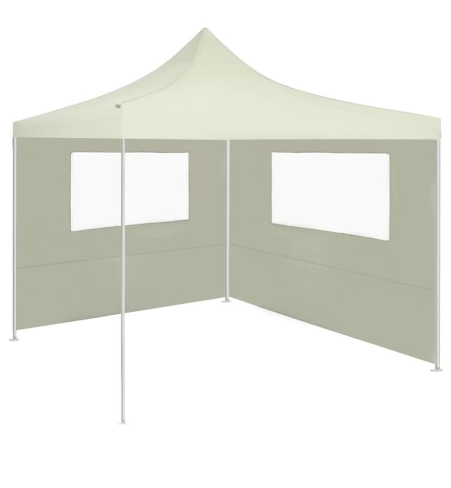 Paroi latérale de belvédère avec fenêtres 4x2 m Crème