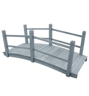 Pont de jardin Gris 140x60x56 cm Bois de sapin massif