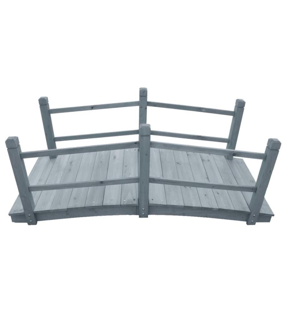 Pont de jardin Gris 140x60x56 cm Bois de sapin massif