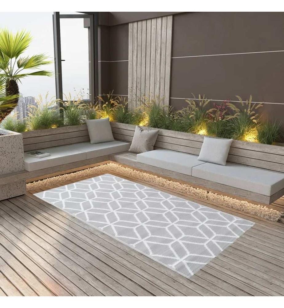 Outdoor-Teppich ARAKIL Grau 80x150 cm PP