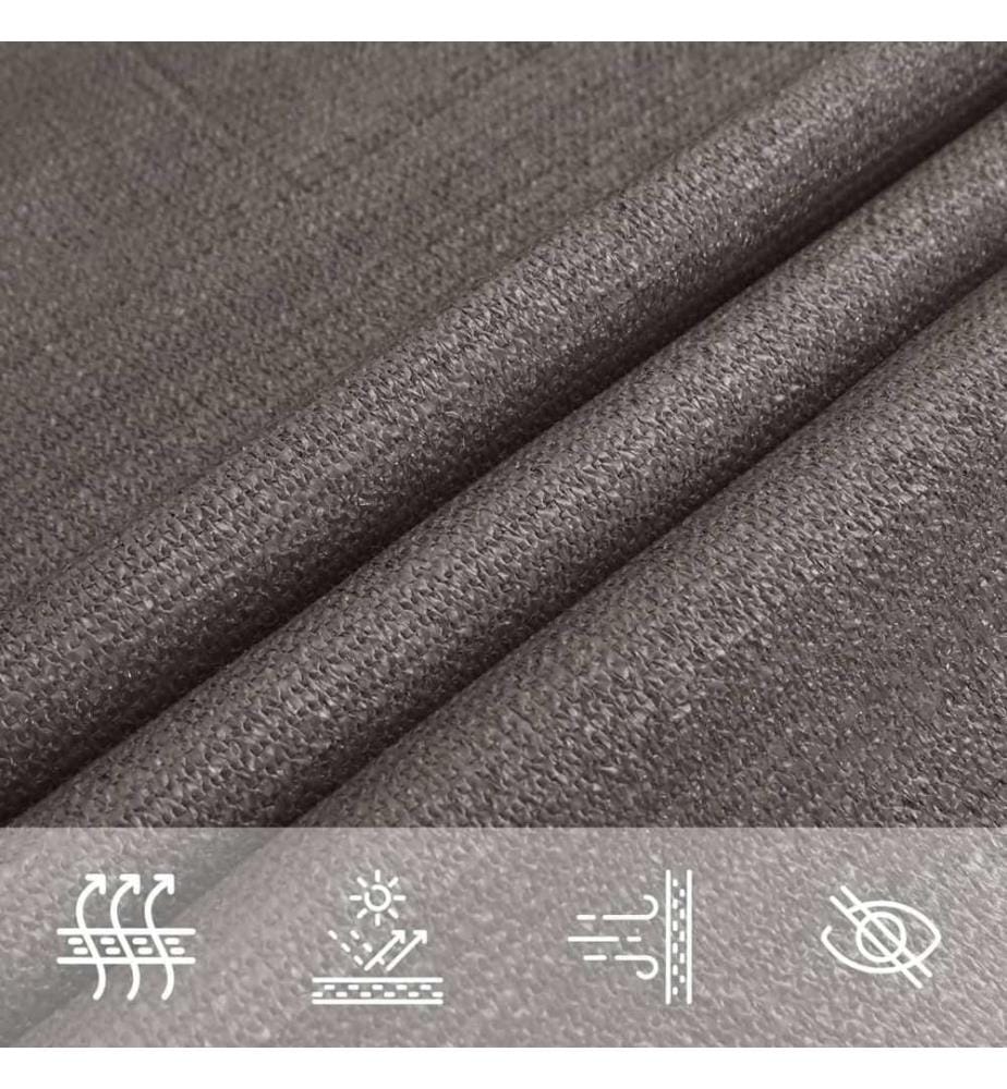 Sonnensegel 160 g/m² Anthrazit 2,5x2,5x3,5 m HDPE