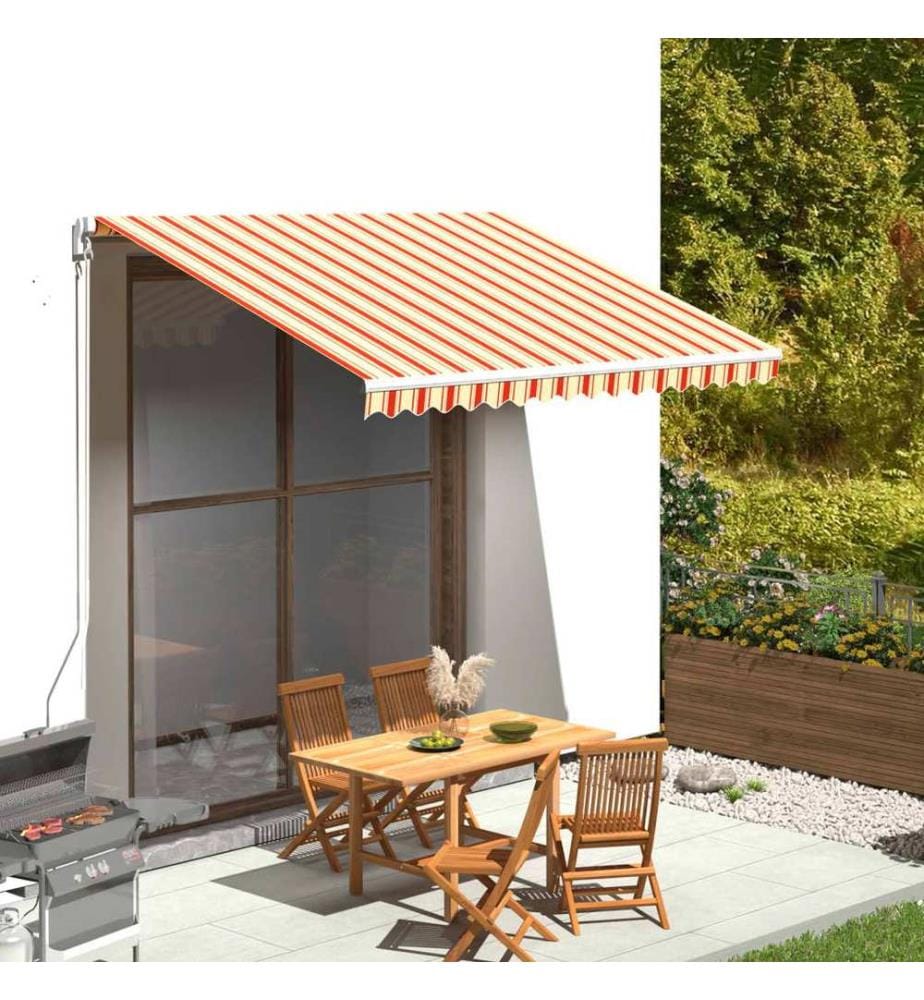 Tissu de remplacement pour auvent Jaune et orange 3,5x2,5 m