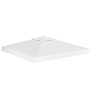 Toile de toit de belvédère 2 niveaux 310 g/m² 3x3 m Blanc