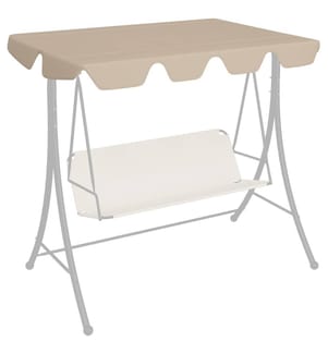 Toit de rechange de balançoire Beige 188/168x145/110 cm