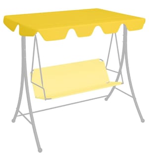 Ersatzdach für Hollywoodschaukel Gelb 188/168x145/110 cm
