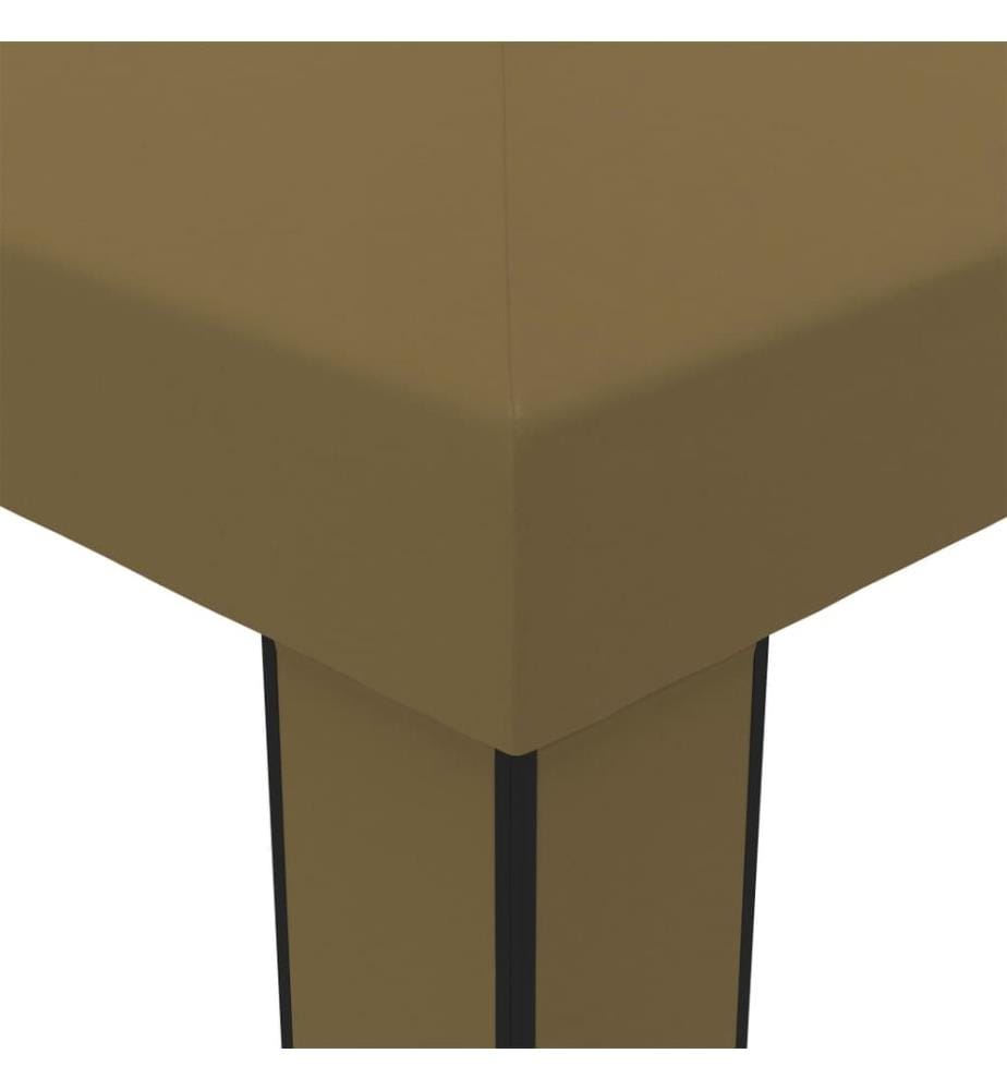 Tonnelle avec double toit 3x6 m Taupe 180 g/m²