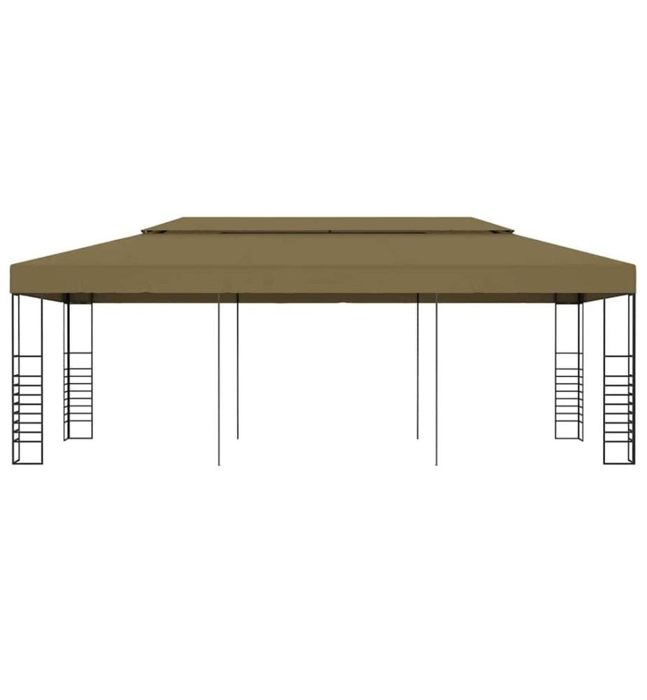 Gartenpavillon 6x3x2,7 m Taupe 180 g/m²