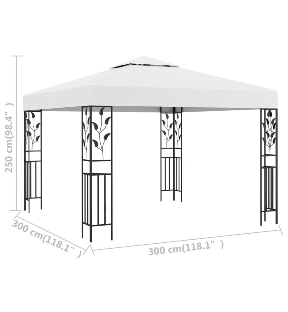 Pavillon 3x3 m Weiss 180 g/m²