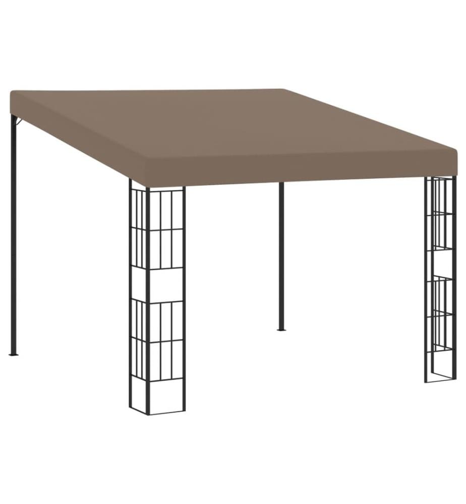 Wand-Pavillon 3x3 m Taupe Stoff