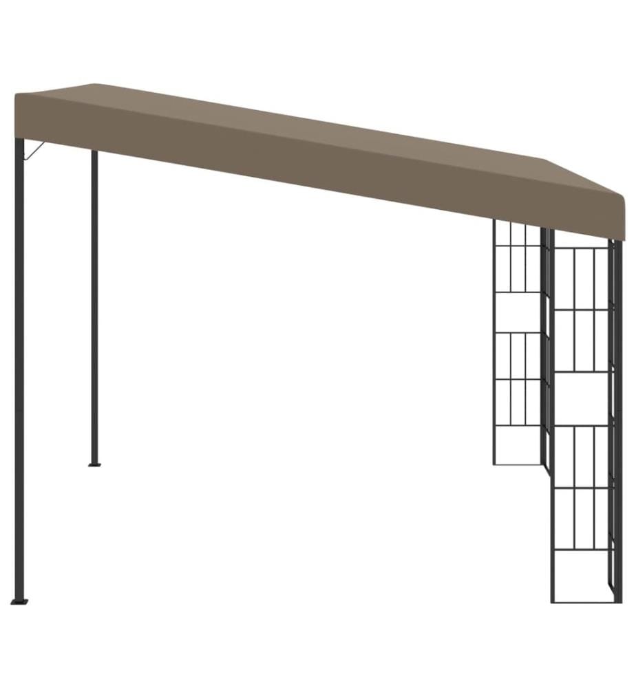 Wand-Pavillon 3x3 m Taupe Stoff