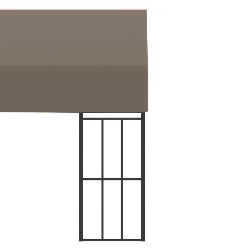 Wand-Pavillon 3x3 m Taupe Stoff