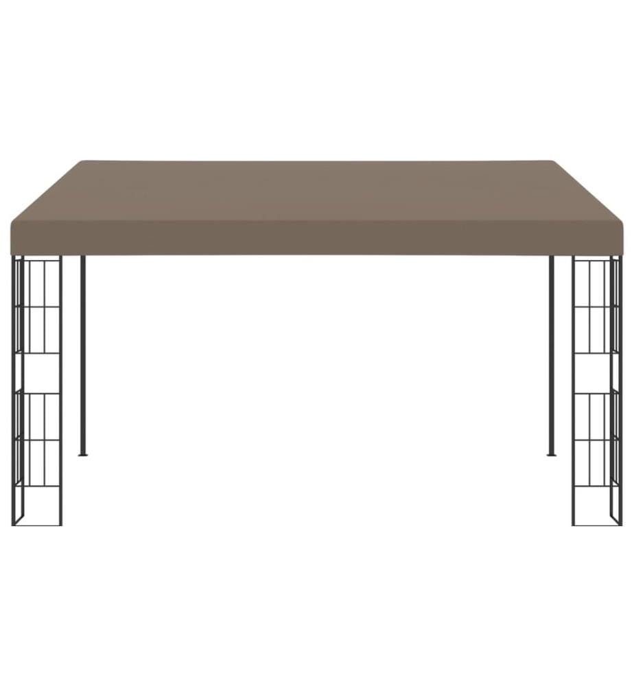 Wand-Pavillon 4x3 m Taupe Stoff