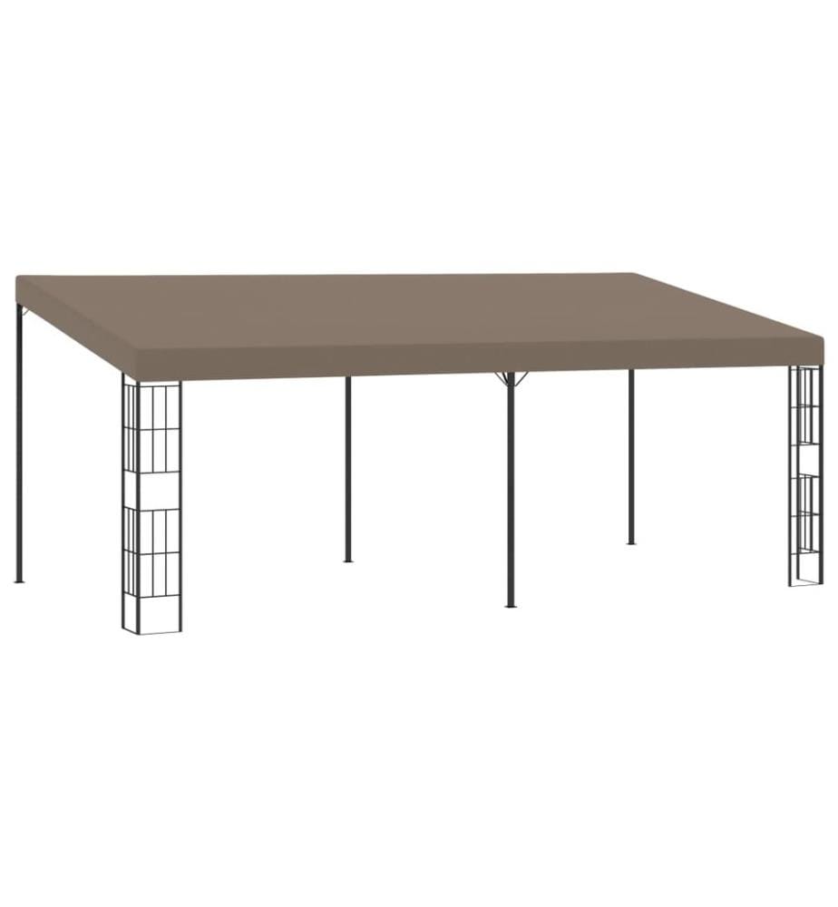 Wand-Pavillon 6x3 m Taupe Stoff