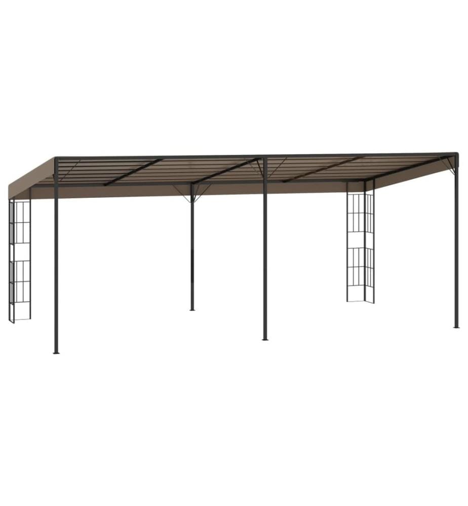 Wand-Pavillon 6x3 m Taupe Stoff