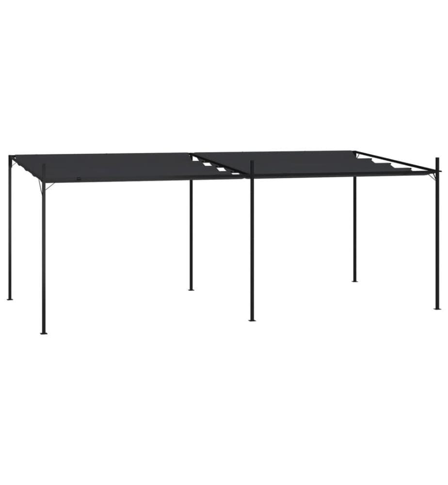 Pavillon mit Ausziehbarem Dach 600x300x233 cm Anthrazit
