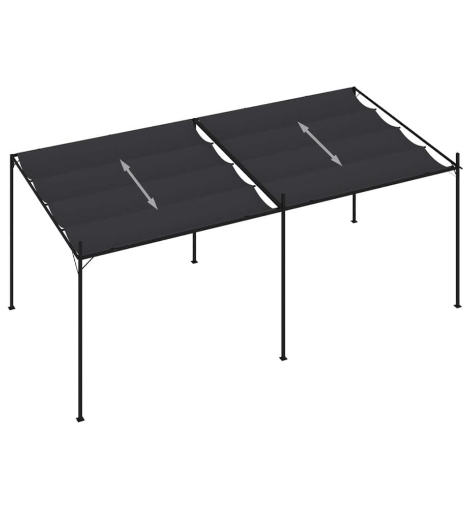 Pavillon mit Ausziehbarem Dach 600x300x233 cm Anthrazit