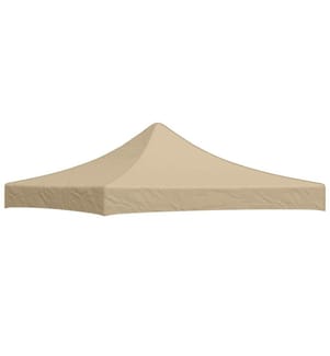 Toit de tente de réception 3x3 m Beige 270 g/m²