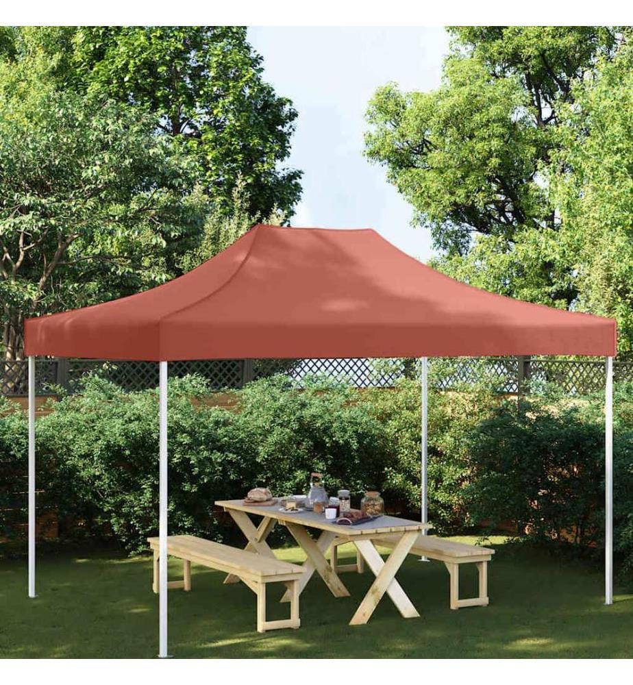 Partyzelt-Dach 4x3 m Terrakotta-Rot 270 g/m²