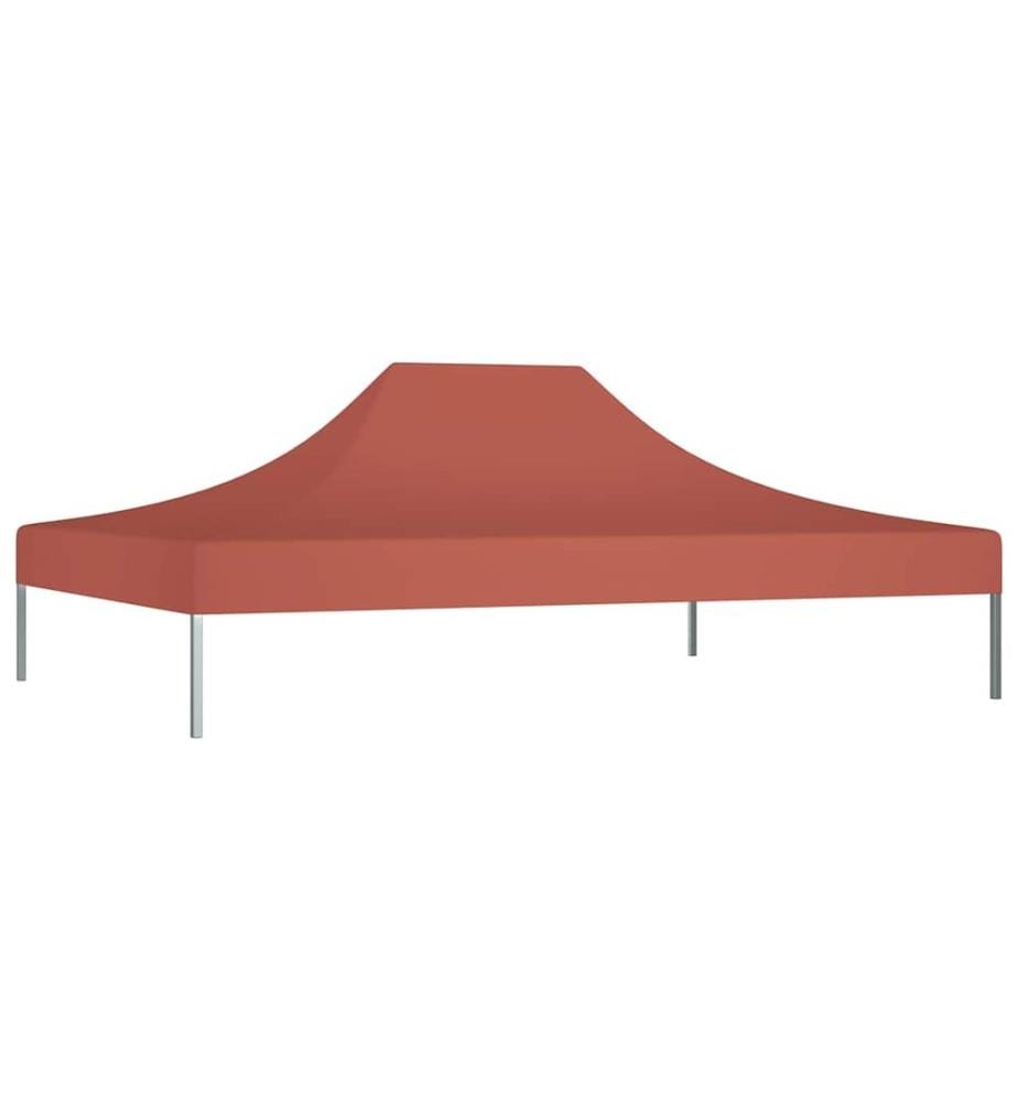 Partyzelt-Dach 4x3 m Terrakotta-Rot 270 g/m²