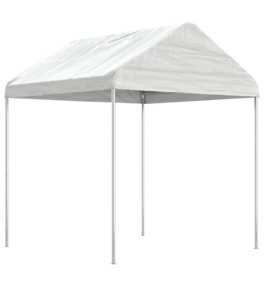 Pavillon mit Dach Weiss 13,38x2,28x2,69 m Polyethylen